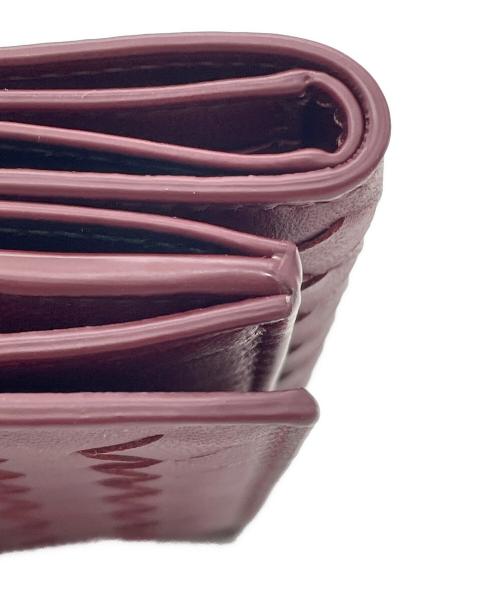 BOTTEGA VENETA（ボッテガベネタ）BOTTEGA VENETA (ボッテガベネタ) BOTTEGA VENETA 　3つ折り財布 ワインレッドの古着・服飾アイテム