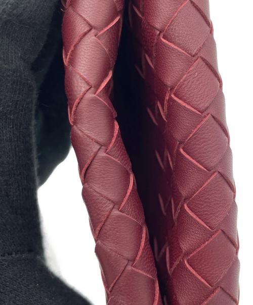 BOTTEGA VENETA（ボッテガベネタ）BOTTEGA VENETA (ボッテガベネタ) BOTTEGA VENETA 　3つ折り財布 ワインレッドの古着・服飾アイテム