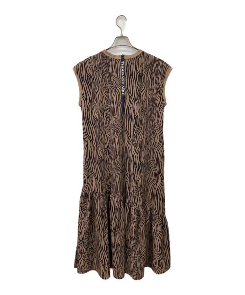 Thousand Mile（サウザンドマイル）Thousand Mile (サウザンドマイル) Thousand Mile　ノースリーブワンピース ブラウン×ブラック サイズ:FREEの古着・服飾アイテム