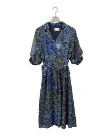 Ameri（アメリ）の古着「AMERI　半袖ワンピース　MEDI 2WAY RACHEL FLUFFY ART DRESS●」｜ネイビー×ホワイト