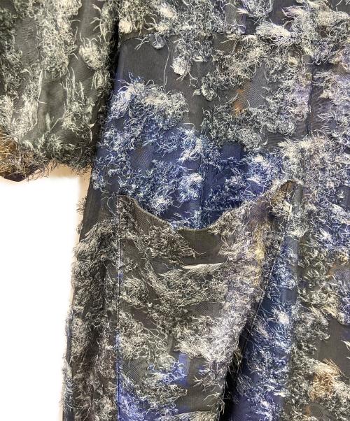 Ameri（アメリ）AMERI (アメリ) AMERI　半袖ワンピース　MEDI 2WAY RACHEL FLUFFY ART DRESS● ネイビー×ホワイト サイズ:Mの古着・服飾アイテム