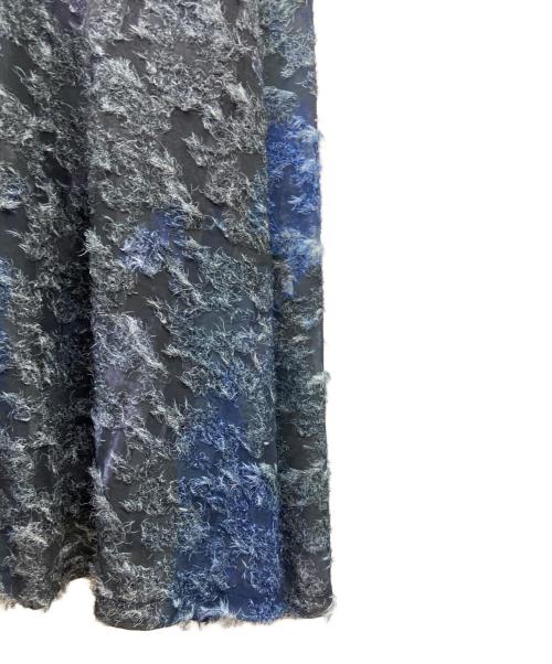 Ameri（アメリ）AMERI (アメリ) AMERI　半袖ワンピース　MEDI 2WAY RACHEL FLUFFY ART DRESS● ネイビー×ホワイト サイズ:Mの古着・服飾アイテム