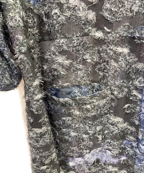 Ameri（アメリ）AMERI (アメリ) AMERI　半袖ワンピース　MEDI 2WAY RACHEL FLUFFY ART DRESS● ネイビー×ホワイト サイズ:Mの古着・服飾アイテム