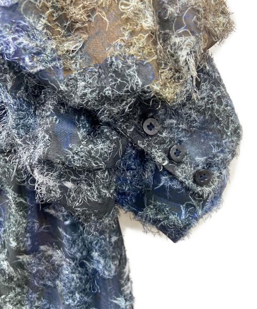 Ameri（アメリ）AMERI (アメリ) AMERI　半袖ワンピース　MEDI 2WAY RACHEL FLUFFY ART DRESS● ネイビー×ホワイト サイズ:Mの古着・服飾アイテム