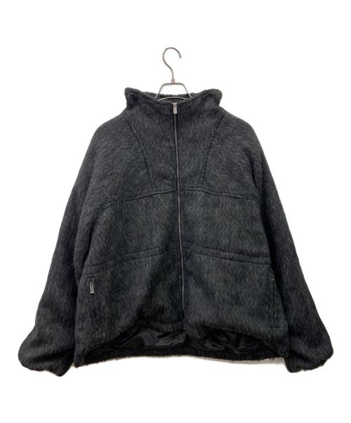 WYM LIDNM（ウィム バイ リドム）WYM LIDNM (ウィム バイ リドム) WOOL BLEND SHAGGY SHORT BLOUSON グレー サイズ:Lの古着・服飾アイテム