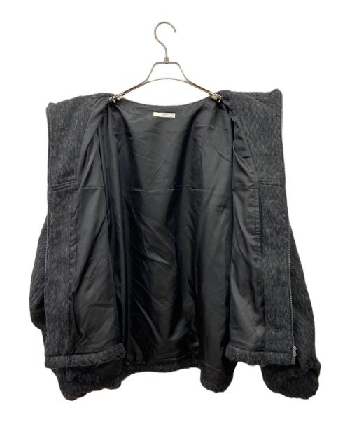 WYM LIDNM（ウィム バイ リドム）WYM LIDNM (ウィム バイ リドム) WOOL BLEND SHAGGY SHORT BLOUSON グレー サイズ:Lの古着・服飾アイテム