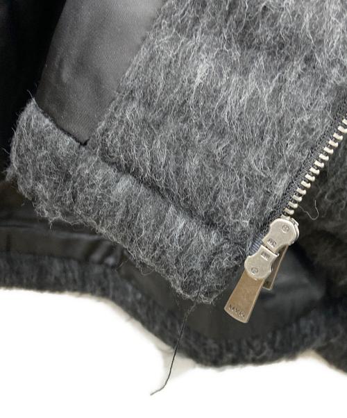 WYM LIDNM（ウィム バイ リドム）WYM LIDNM (ウィム バイ リドム) WOOL BLEND SHAGGY SHORT BLOUSON グレー サイズ:Lの古着・服飾アイテム