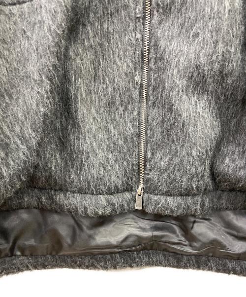 WYM LIDNM（ウィム バイ リドム）WYM LIDNM (ウィム バイ リドム) WOOL BLEND SHAGGY SHORT BLOUSON グレー サイズ:Lの古着・服飾アイテム