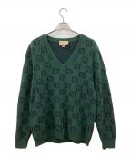 GUCCIグッチ）の古着「GUCCI　厚手ニット」｜グリーン×ブラック