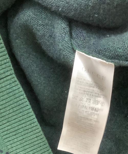GUCCI（グッチ）GUCCI (グッチ) GUCCI　厚手ニット グリーン×ブラック サイズ:Lの古着・服飾アイテム