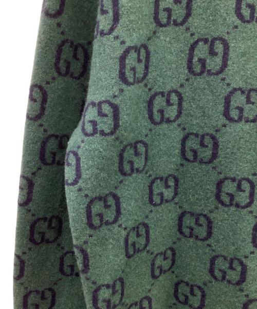GUCCI（グッチ）GUCCI (グッチ) GUCCI　厚手ニット グリーン×ブラック サイズ:Lの古着・服飾アイテム