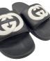 中古・古着 GUCCI (グッチ) スライドサンダル ブラック×ホワイト サイズ:8：20000円