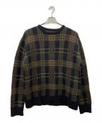 stussyステューシー）の古着「厚手ニット」｜ブラック×グリーン