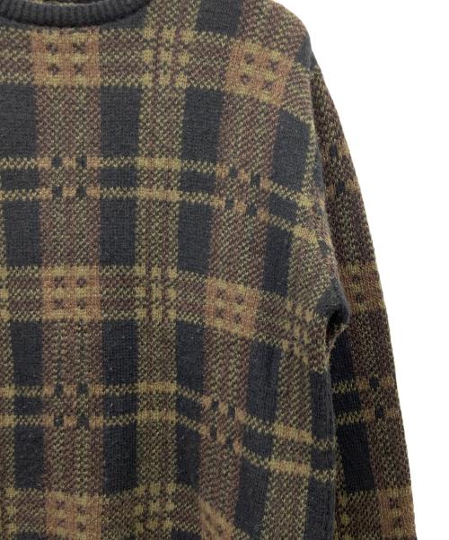 stussy（ステューシー）stussy (ステューシー) 厚手ニット ブラック×グリーン サイズ:Lの古着・服飾アイテム