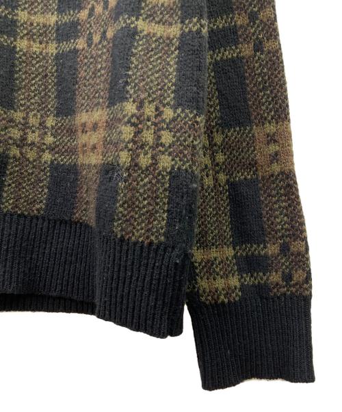 stussy（ステューシー）stussy (ステューシー) 厚手ニット ブラック×グリーン サイズ:Lの古着・服飾アイテム