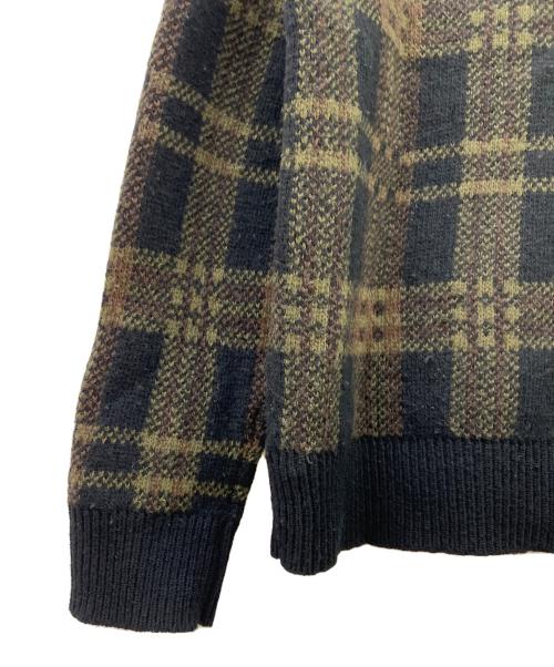 stussy（ステューシー）stussy (ステューシー) 厚手ニット ブラック×グリーン サイズ:Lの古着・服飾アイテム