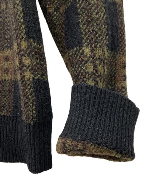 stussy（ステューシー）stussy (ステューシー) 厚手ニット ブラック×グリーン サイズ:Lの古着・服飾アイテム