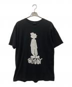 stussyステューシー）の古着「半袖カットソー」｜ブラック