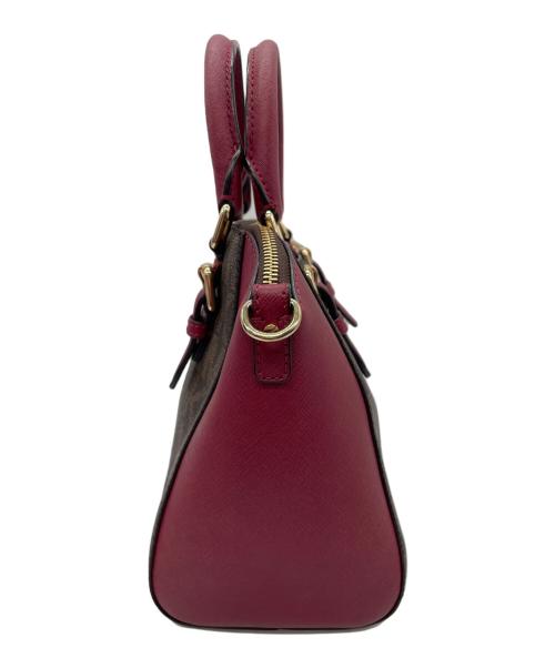 MICHAEL KORS（マイケル・コース）MICHAEL KORS (マイケル・コース) MICHAEL KORS 　2WAYバッグ レッド×ブラウンの古着・服飾アイテム
