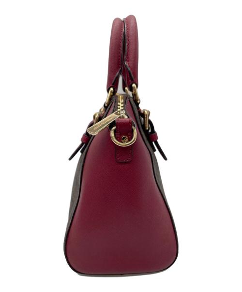 MICHAEL KORS（マイケル・コース）MICHAEL KORS (マイケル・コース) MICHAEL KORS 　2WAYバッグ レッド×ブラウンの古着・服飾アイテム
