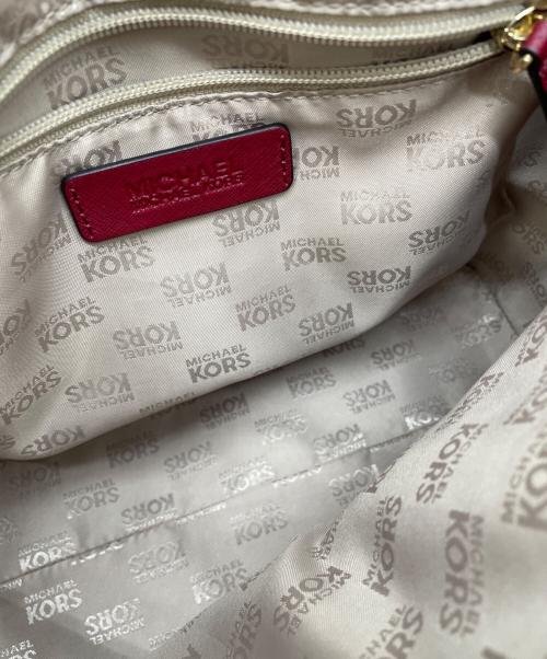 MICHAEL KORS（マイケル・コース）MICHAEL KORS (マイケル・コース) MICHAEL KORS 　2WAYバッグ レッド×ブラウンの古着・服飾アイテム