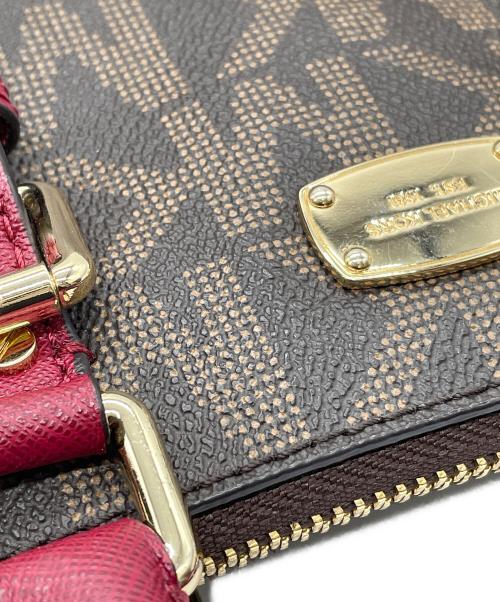MICHAEL KORS（マイケル・コース）MICHAEL KORS (マイケル・コース) MICHAEL KORS 　2WAYバッグ レッド×ブラウンの古着・服飾アイテム