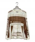 JORDANジョーダン）の古着「長袖カットソー」｜ホワイト×ブラウン