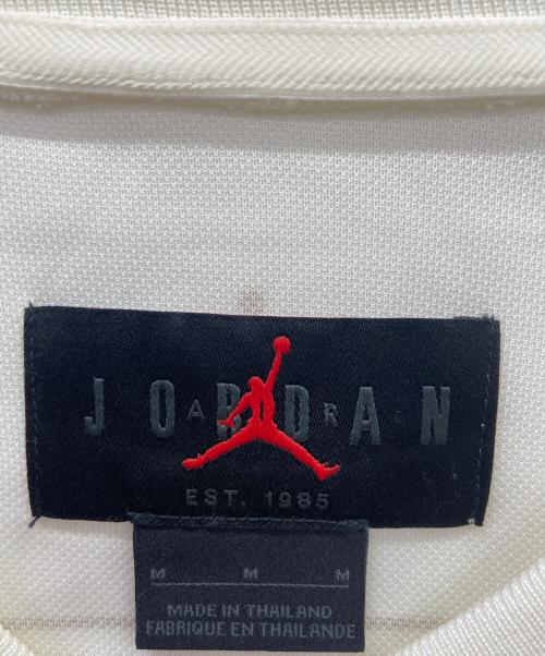 JORDAN（ジョーダン）JORDAN (ジョーダン) 長袖カットソー ホワイト×ブラウン サイズ:Mの古着・服飾アイテム