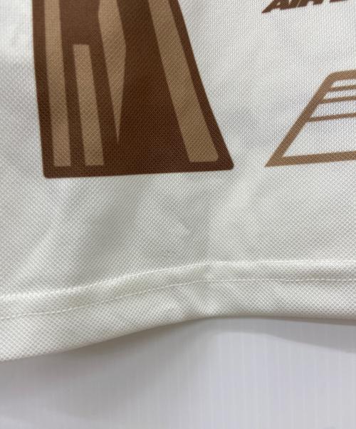 JORDAN（ジョーダン）JORDAN (ジョーダン) 長袖カットソー ホワイト×ブラウン サイズ:Mの古着・服飾アイテム