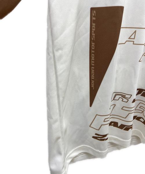 JORDAN（ジョーダン）JORDAN (ジョーダン) 長袖カットソー ホワイト×ブラウン サイズ:Mの古着・服飾アイテム