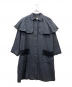 TSUHARU by samansa Mos2ツハル バイ サマンサモスモス）の古着「レースポケットポンチョコート」｜ネイビー