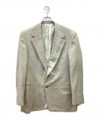 GIANNI VERSACEジャンニ・ヴェルサーチ）の古着「GIANNI VERSACE　2Bジャケット　裏地メデューサ イタリア製 90s」｜ベージュ×グレー