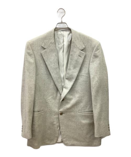 GIANNI VERSACE（ジャンニ・ヴェルサーチ）GIANNI VERSACE (ジャンニ・ヴェルサーチ) GIANNI VERSACE　2Bジャケット　裏地メデューサ イタリア製 90s ベージュ×グレー サイズ:52の古着・服飾アイテム