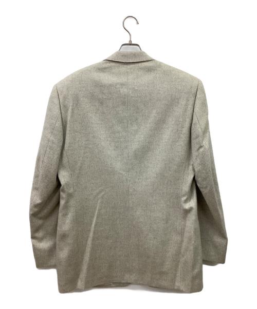 GIANNI VERSACE（ジャンニ・ヴェルサーチ）GIANNI VERSACE (ジャンニ・ヴェルサーチ) GIANNI VERSACE　2Bジャケット　裏地メデューサ イタリア製 90s ベージュ×グレー サイズ:52の古着・服飾アイテム