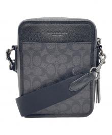 COACH（コーチ）の古着「COACH ショルダーバッグ シグネチャー」｜ブラック