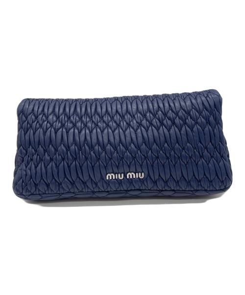 MIU MIU（ミュウミュウ）MIU MIU (ミュウミュウ) MIU MIU 2WAYバッグ　ナッパクリスタル ブルーの古着・服飾アイテム