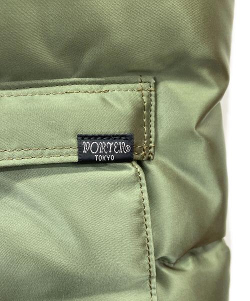 PORTER（ポーター）PORTER BEAMS (ビームス) RockyMountainFeatherBed (ロッキーマウンテンフェザーベッド) PORTER　BEAMS　RockyMountainFeatherBed　ダウンベスト グリーン サイズ:38の古着・服飾アイテム