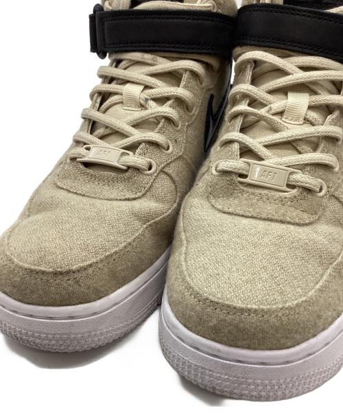 NIKE（ナイキ）NIKE (ナイキ) NIKE　AIR Force 1 '07 MID LTHR PRM　ハイカットスニーカー ベージュ×ブラック サイズ:24㎝の古着・服飾アイテム