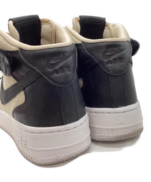 NIKE（ナイキ）NIKE (ナイキ) NIKE　AIR Force 1 '07 MID LTHR PRM　ハイカットスニーカー ベージュ×ブラック サイズ:24㎝の古着・服飾アイテム