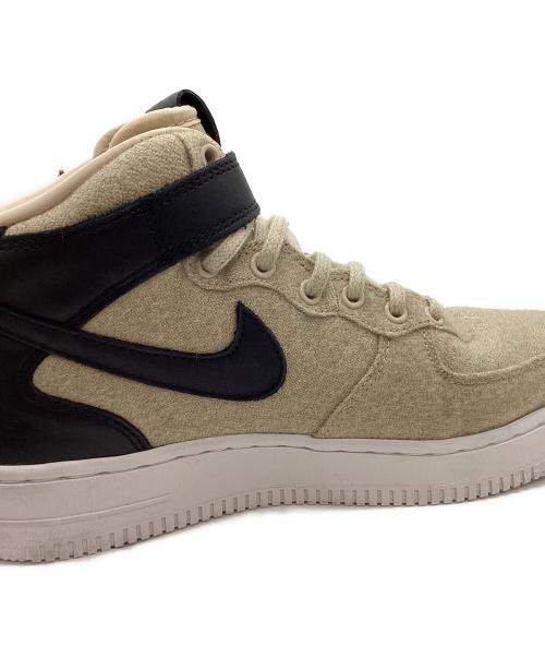 NIKE（ナイキ）NIKE (ナイキ) NIKE　AIR Force 1 '07 MID LTHR PRM　ハイカットスニーカー ベージュ×ブラック サイズ:24㎝の古着・服飾アイテム