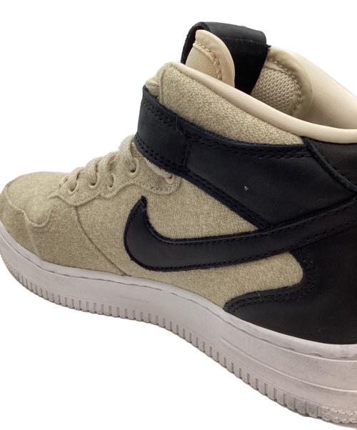 NIKE（ナイキ）NIKE (ナイキ) NIKE　AIR Force 1 '07 MID LTHR PRM　ハイカットスニーカー ベージュ×ブラック サイズ:24㎝の古着・服飾アイテム