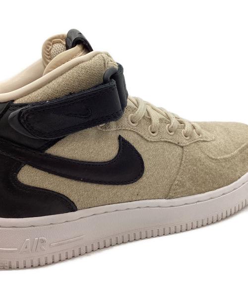 NIKE（ナイキ）NIKE (ナイキ) NIKE　AIR Force 1 '07 MID LTHR PRM　ハイカットスニーカー ベージュ×ブラック サイズ:24㎝の古着・服飾アイテム