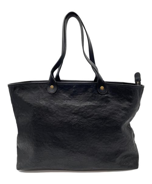 IL BISONTE（イル ビゾンテ）IL BISONTE (イル ビゾンテ) レザートートバッグ ブラックの古着・服飾アイテム