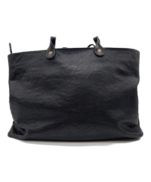IL BISONTE（イル ビゾンテ）IL BISONTE (イル ビゾンテ) レザートートバッグ ブラックの古着・服飾アイテム