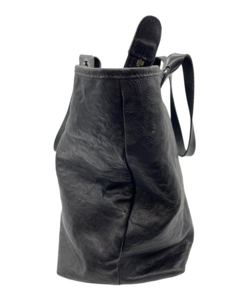 IL BISONTE（イル ビゾンテ）IL BISONTE (イル ビゾンテ) レザートートバッグ ブラックの古着・服飾アイテム