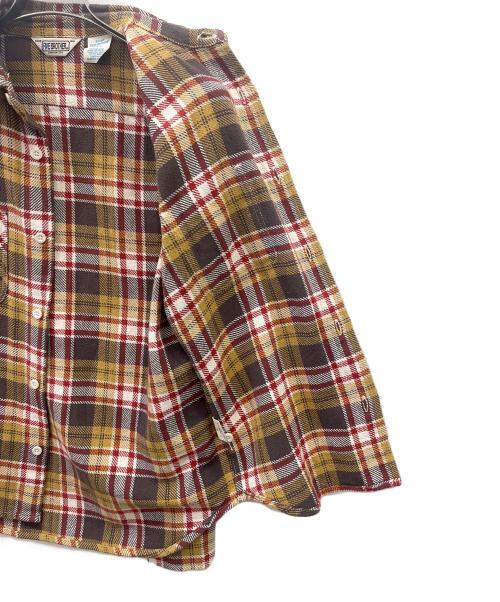 FIVE BROTHER（ファイブブラザー）FIVE BROTHER (ファイブブラザー) 長袖シャツ イエロー×ブラウン サイズ:Sの古着・服飾アイテム