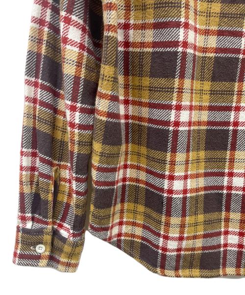 FIVE BROTHER（ファイブブラザー）FIVE BROTHER (ファイブブラザー) 長袖シャツ イエロー×ブラウン サイズ:Sの古着・服飾アイテム