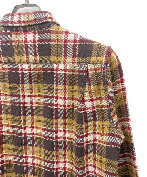 FIVE BROTHER（ファイブブラザー）FIVE BROTHER (ファイブブラザー) 長袖シャツ イエロー×ブラウン サイズ:Sの古着・服飾アイテム