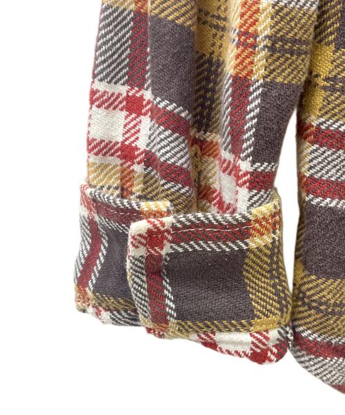 FIVE BROTHER（ファイブブラザー）FIVE BROTHER (ファイブブラザー) 長袖シャツ イエロー×ブラウン サイズ:Sの古着・服飾アイテム