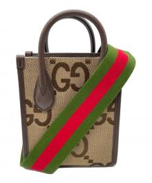 GUCCI（グッチ）の古着「GUCCI  2WAYバッグ ジャンボGG」｜ベージュ×ブラウン